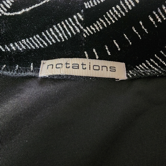 Notations open front roll collar black silver cardigan blazer - Picture 6 of 9